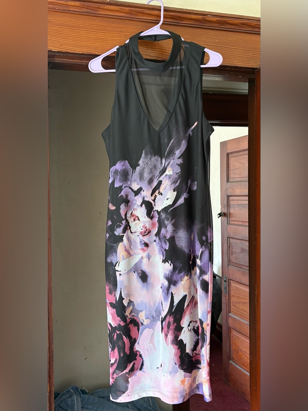 Venus Floral Dress Size L 💜🖤🩷